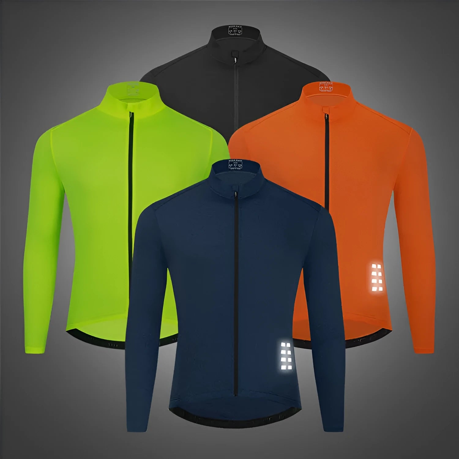 Summer men's breathable polyester cycling top in BL248 orange on white background