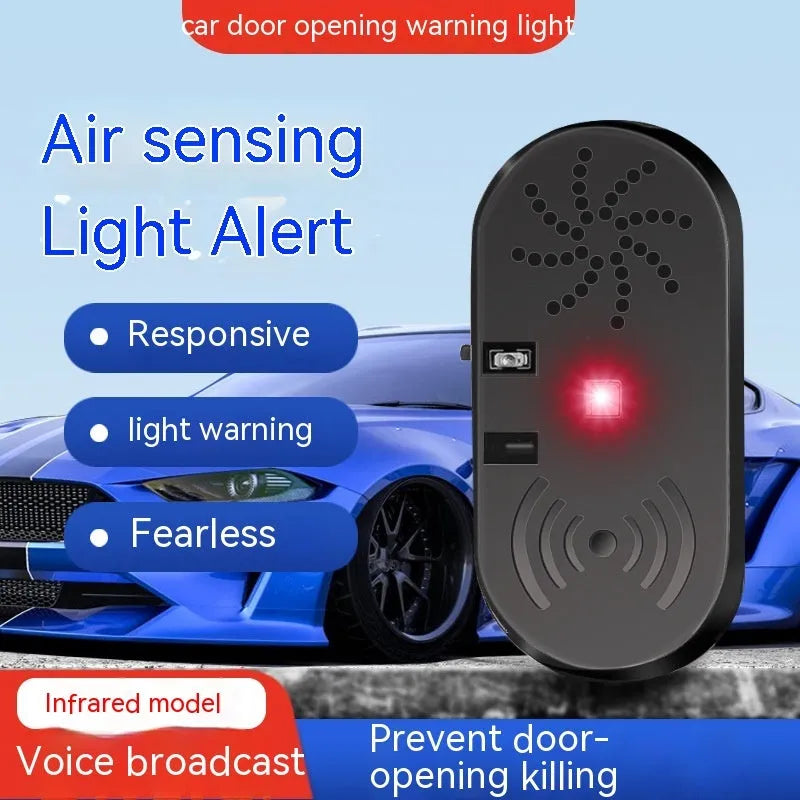 Black ABS plastic car door reminder with infrared sensor for vehicle safety alerts