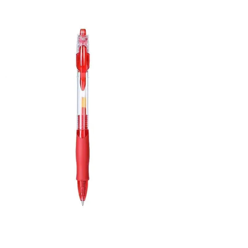 0.5mm gel pen with black, red, and blue ink refills for office and school writing