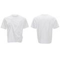 Men's cotton T-shirt with asymmetric stitching detail in solid colour and loose fit