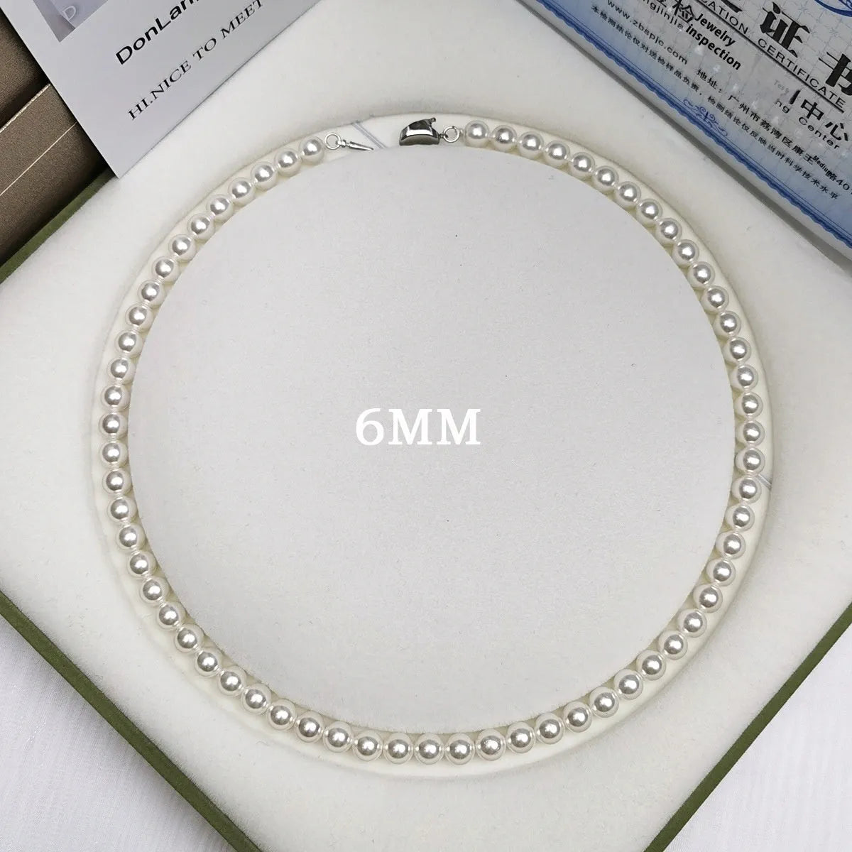 925 silver ingot buckle necklace with Australian white shell pearls on a model, unisex clavicle chain style