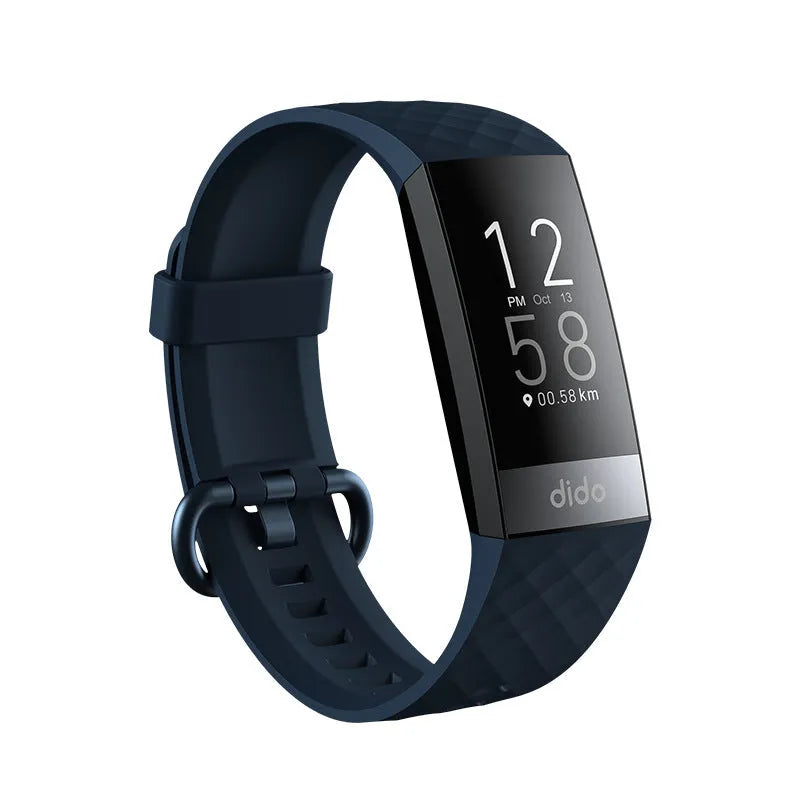 Y6 Black smart health monitoring bracelet with 1.1-inch display showing ECG and health metrics
