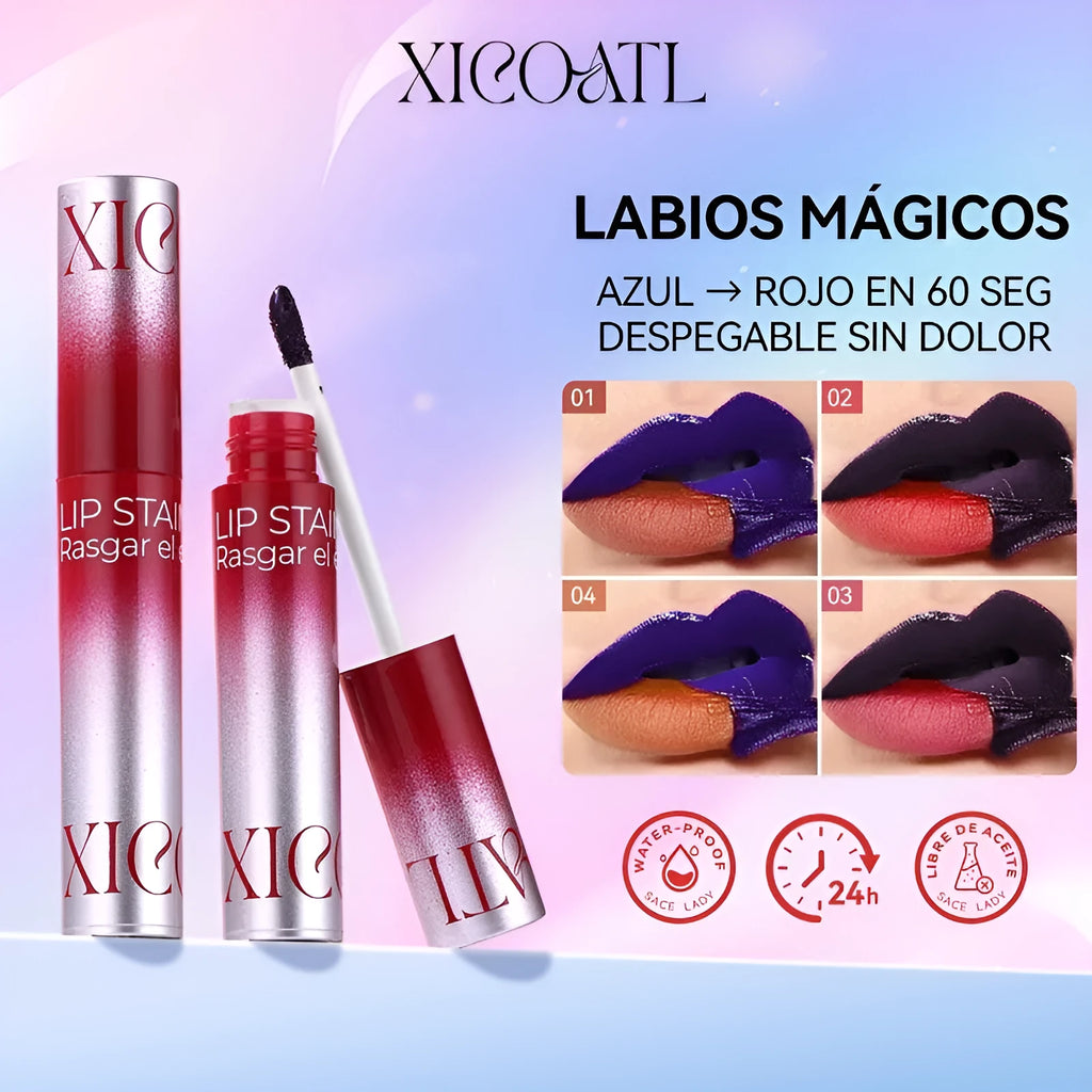 Lip lacquer tearing matte tear-off lip balm waterproof long-lasting easy-to-color lipstick in five styles