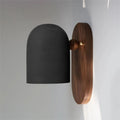 Japanese Zen ball light in black as wall lamp with 350-degree rotation for hallway