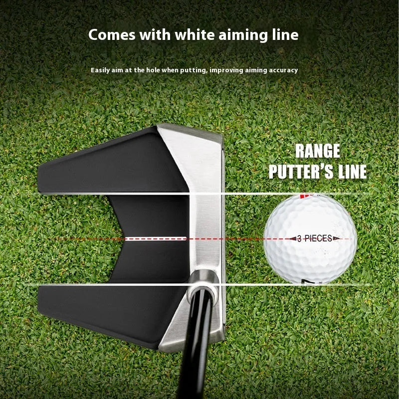 PGM left hand standing putter Silver Black stainless steel head carbon shaft aiming line
