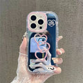 Cream shell transparent mirror phone case compatible with Apple iPhone models 11 to 15 Pro Max, drop-resistant TPU all-inclusive design