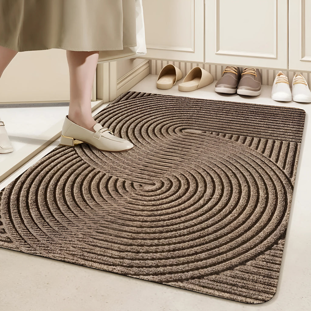 Silk ring entrance carpet with alien shape and cartoon anime pattern, 60x90cm dimensions