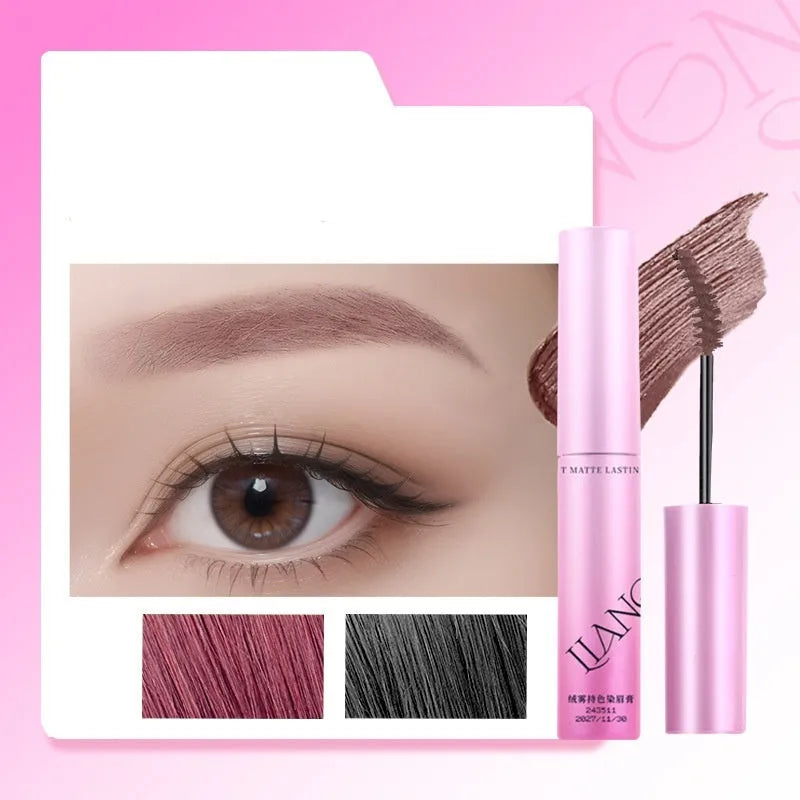 Pot of Velvet Fog eyebrow cream in one of four shades: grey, brown, or black-brown, showing 4.5g net content.