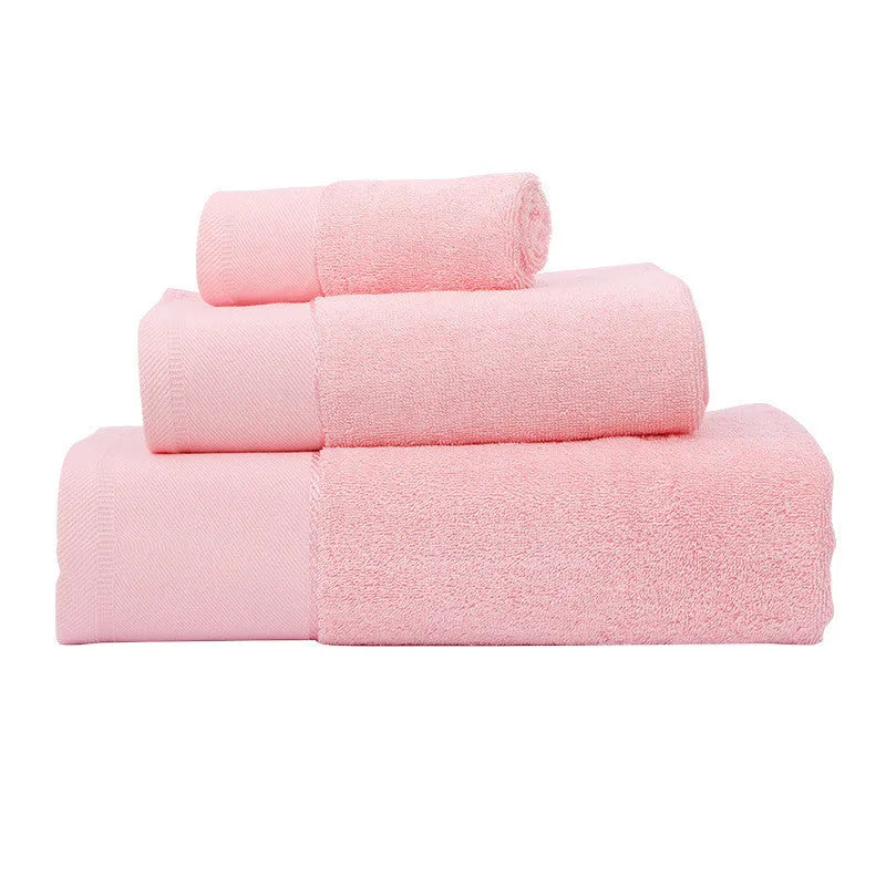 Cotton bath towel 70x140cm 600g in blue with combed yarn gear-break finish