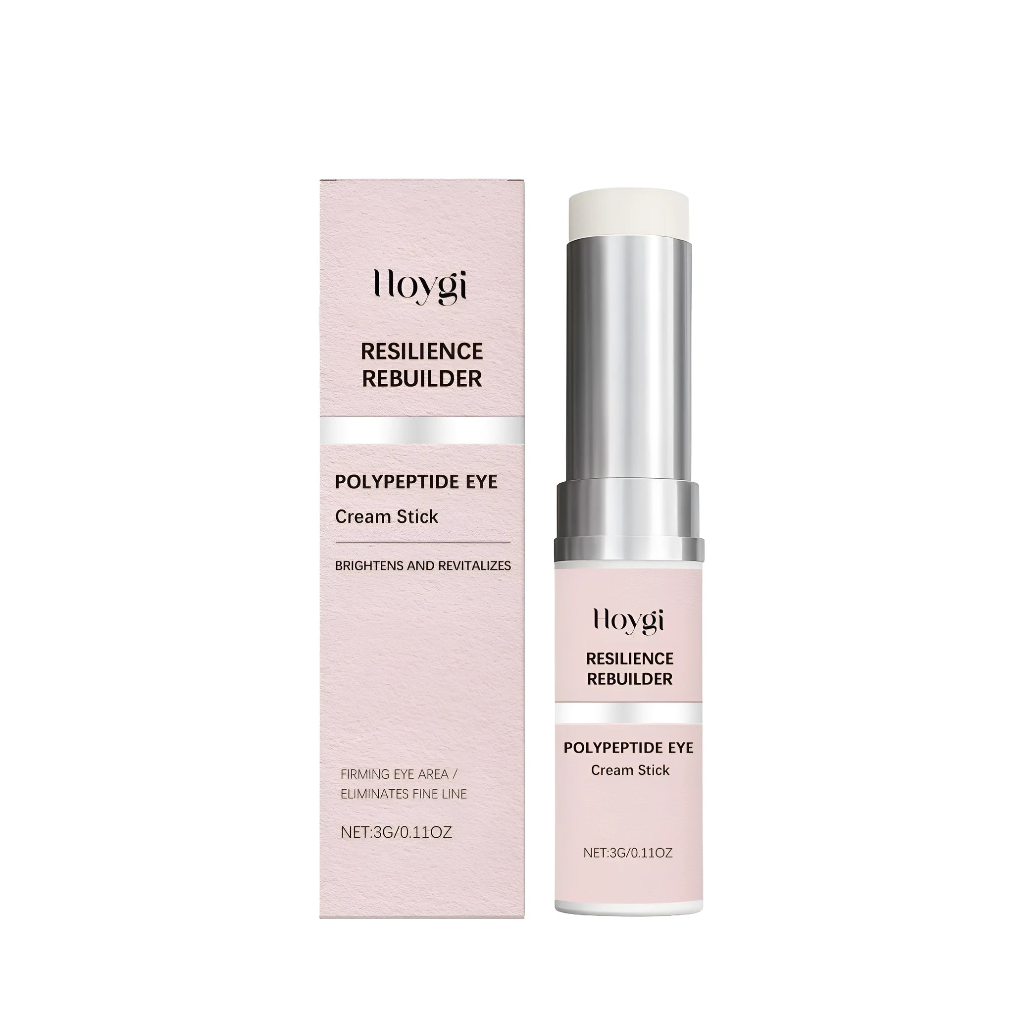 Tightening and lifting eye cream stick 3g with collagen and coffee seed extract in a white twist-up tube
