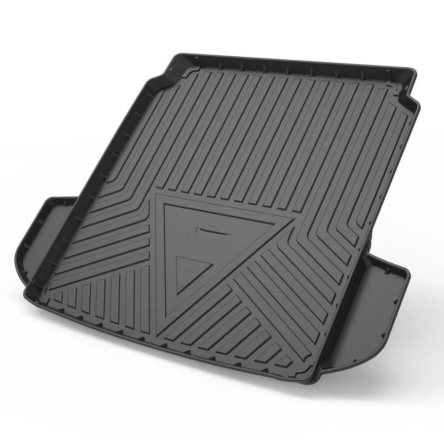 Black carbon fibre pattern TPE car boot liner mat for tailgate protection