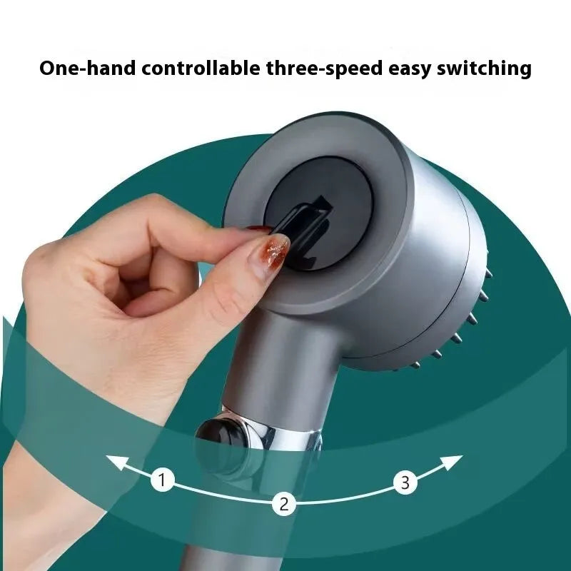 Strong Boost portable bathroom filter shower head with three adjustable spray settings