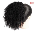 Women's African drawstring stretch small curly wig in 8 inch length, chemical fibre construction, available in multiple colours