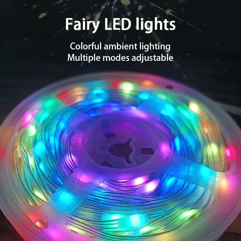 10 metre LED decorative light string with 100 multi-colour bulbs for festival and party decoration