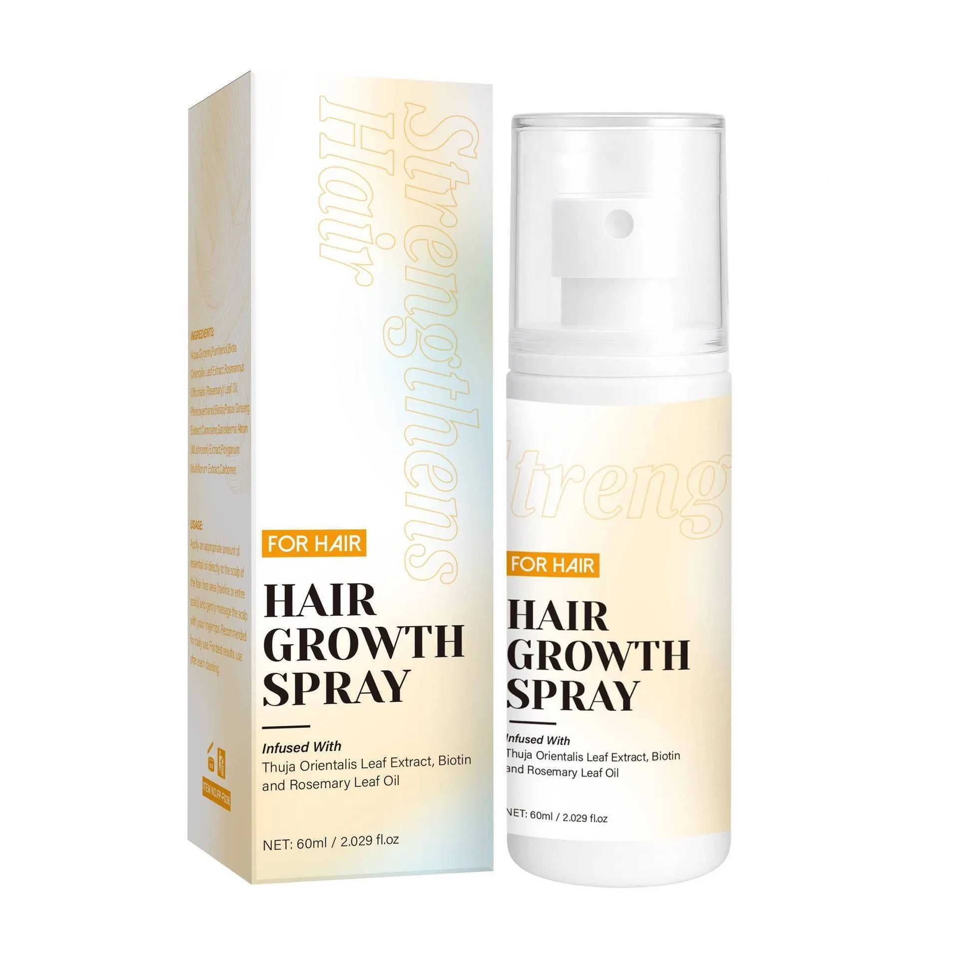 60ml hair care spray bottle for frizz control and shine