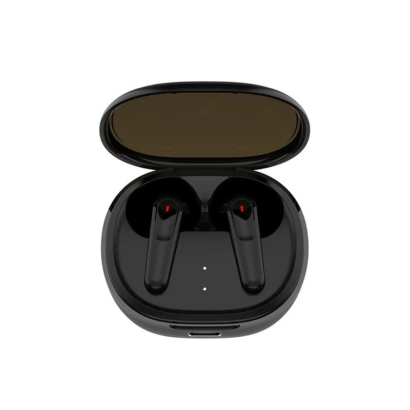 Black PRO30 wireless in-ear Bluetooth headphones with noise reduction.
