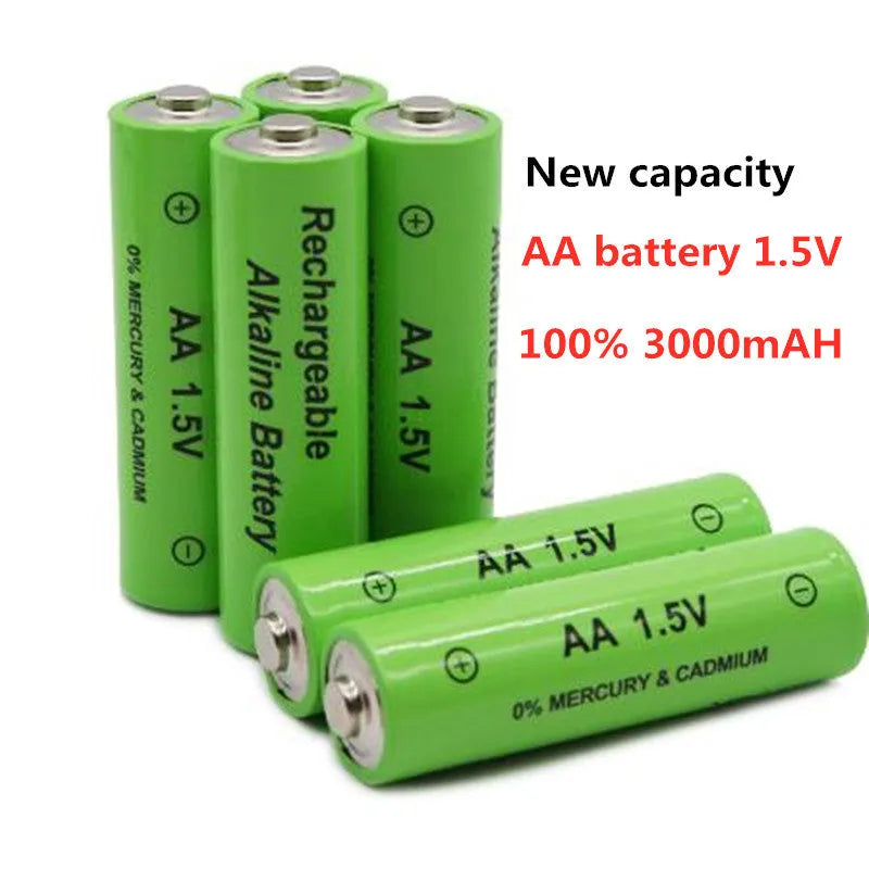 Industrial grade alkaline rechargeable AA battery with 3000mAh capacity