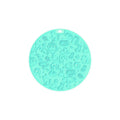 Round silicone pet licking mat with sucker base in blue color for dogs and cats