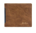 New men's PU leather short leisure 3-fold wallet in black brown blue coffee colours