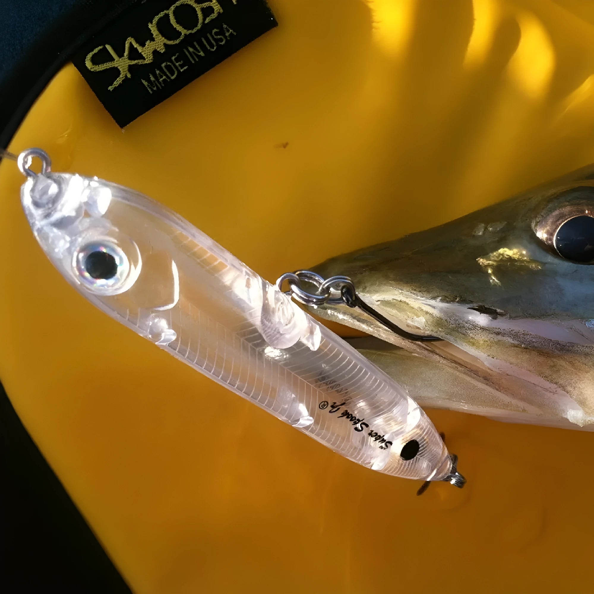 Transparent 9.5cm blank fishing lure body with 7mm eye opening for DIY customisation