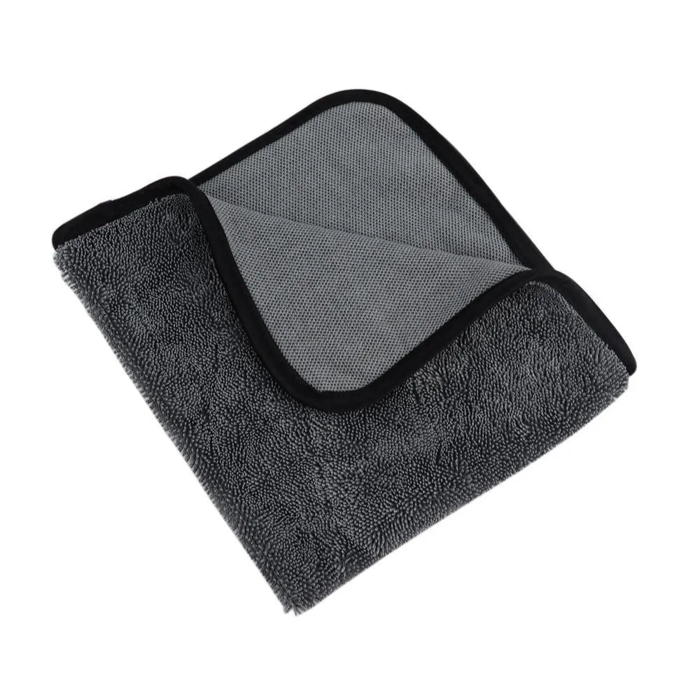 Grey microfiber car wash towel 40x40cm for vehicle drying