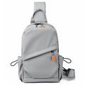 Mens black casual crossbody bag with single shoulder strap