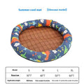 Summer pet mat cooling pad cloth material with four colour options Strawberry Blue Cat Dinosaur Small Colourful Fish universal sizes S M L XL