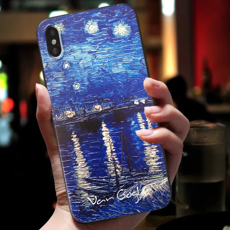 Soft TPU Xiaomi phone case in Harvest colour with Starry Sky design, all-inclusive shockproof cover