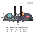 Halloween cat costume with black bat wings in pumpkin, red ghost, or white ghost colour variants with optional bell accessory
