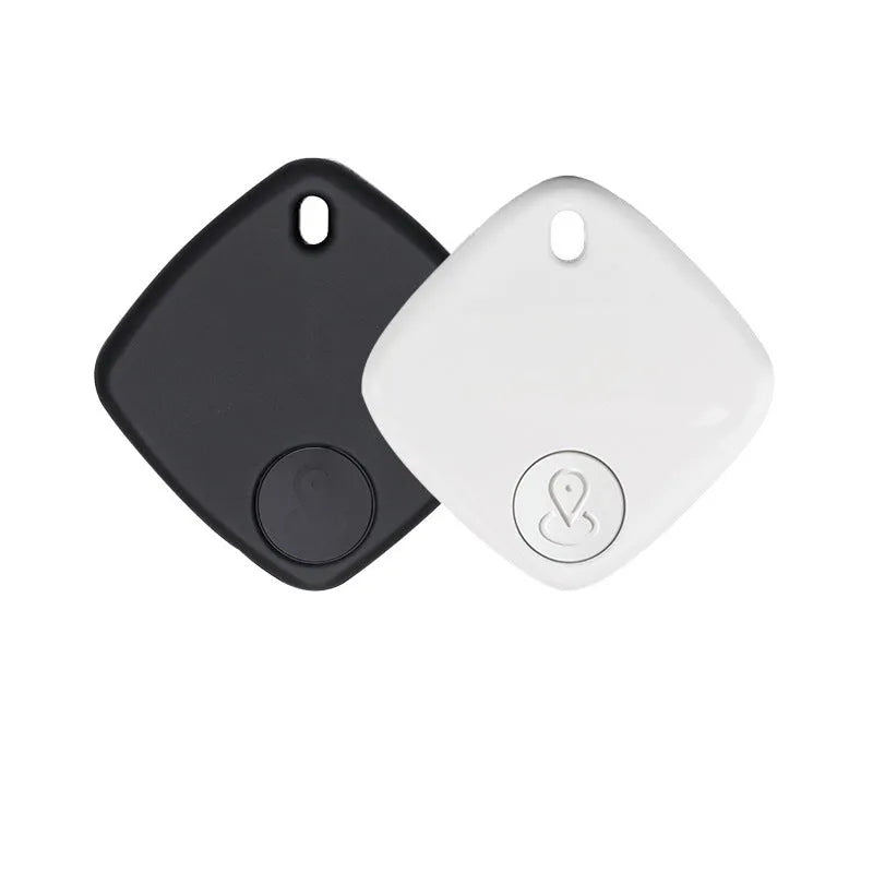 Black Bluetooth anti loss device with lanyard on a white background