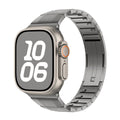 Metal side split stainless steel watch band for Apple Watch, 22mm width, titanium colour, with business style finish
