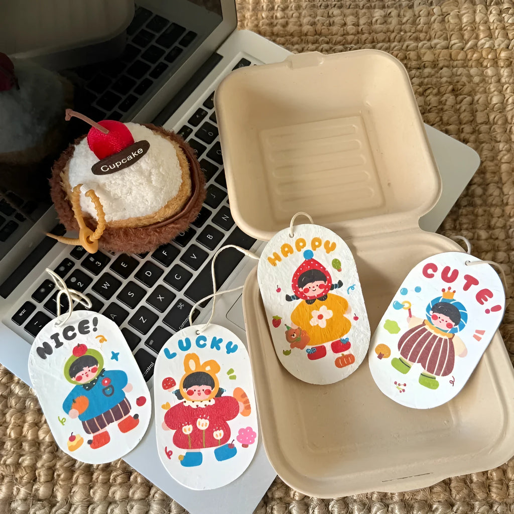 Cellulose sponge cloth for kitchen dishwashing with cartoon compression design, one rag piece.
