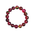 Handmade women's bracelet with watermelon crystal beads in pastoral casual style