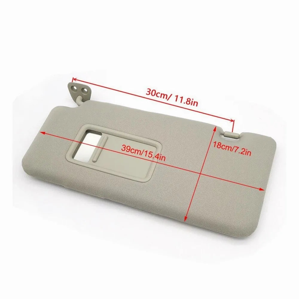 Beige Nissan Lida sun visor set with cosmetic mirror for 2005-2012 models
