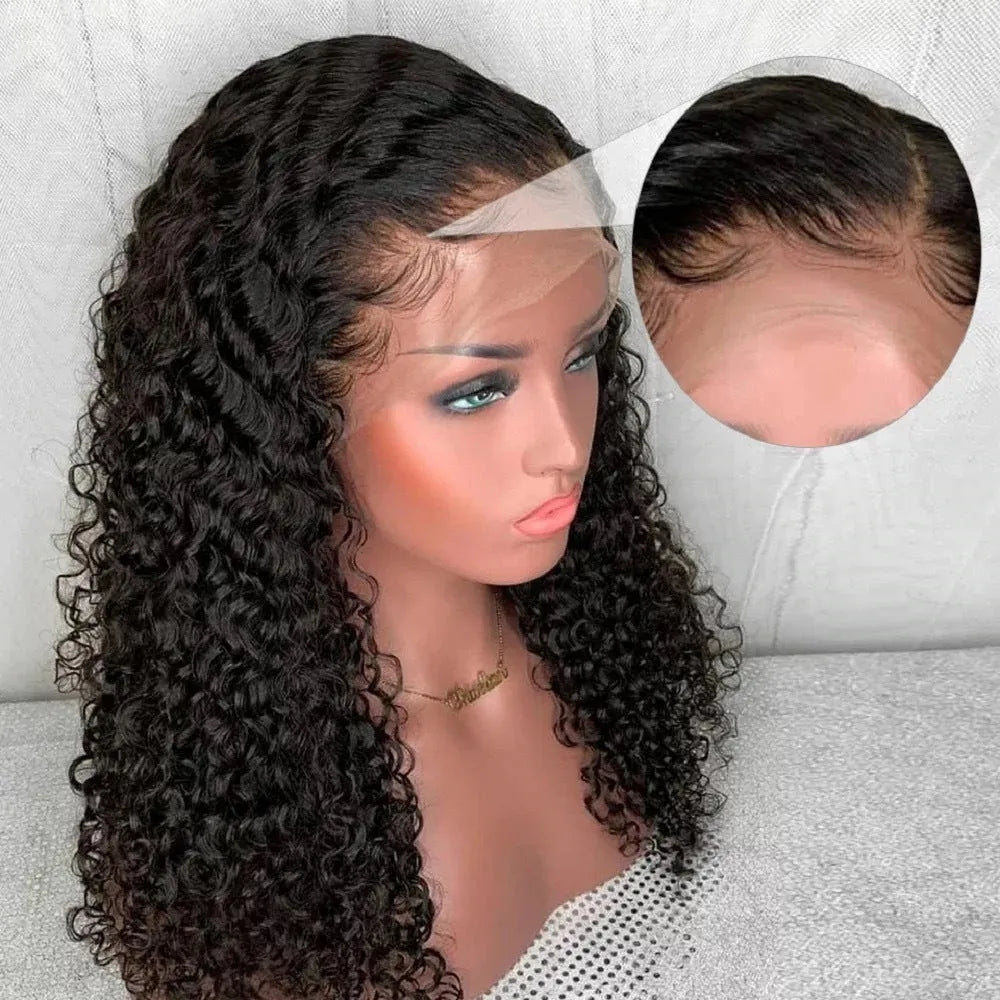 13x4 front lace water wave wig in natural colour, 10-30 inches, soft and smooth, hot dyeable