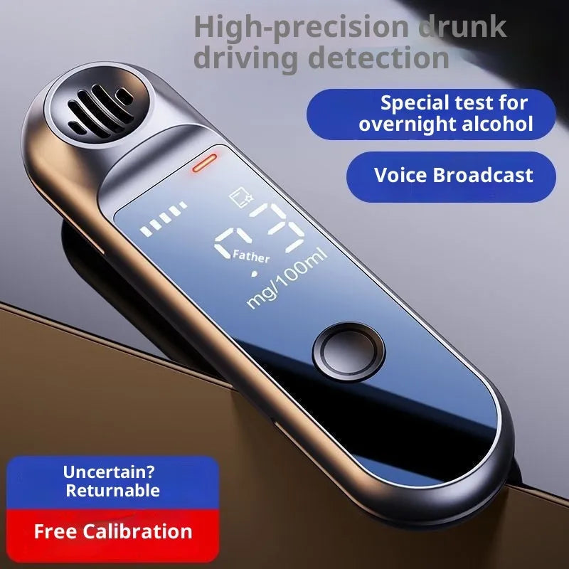 Small Wine 1100 alcohol breath tester with voice function and Type-C charging port