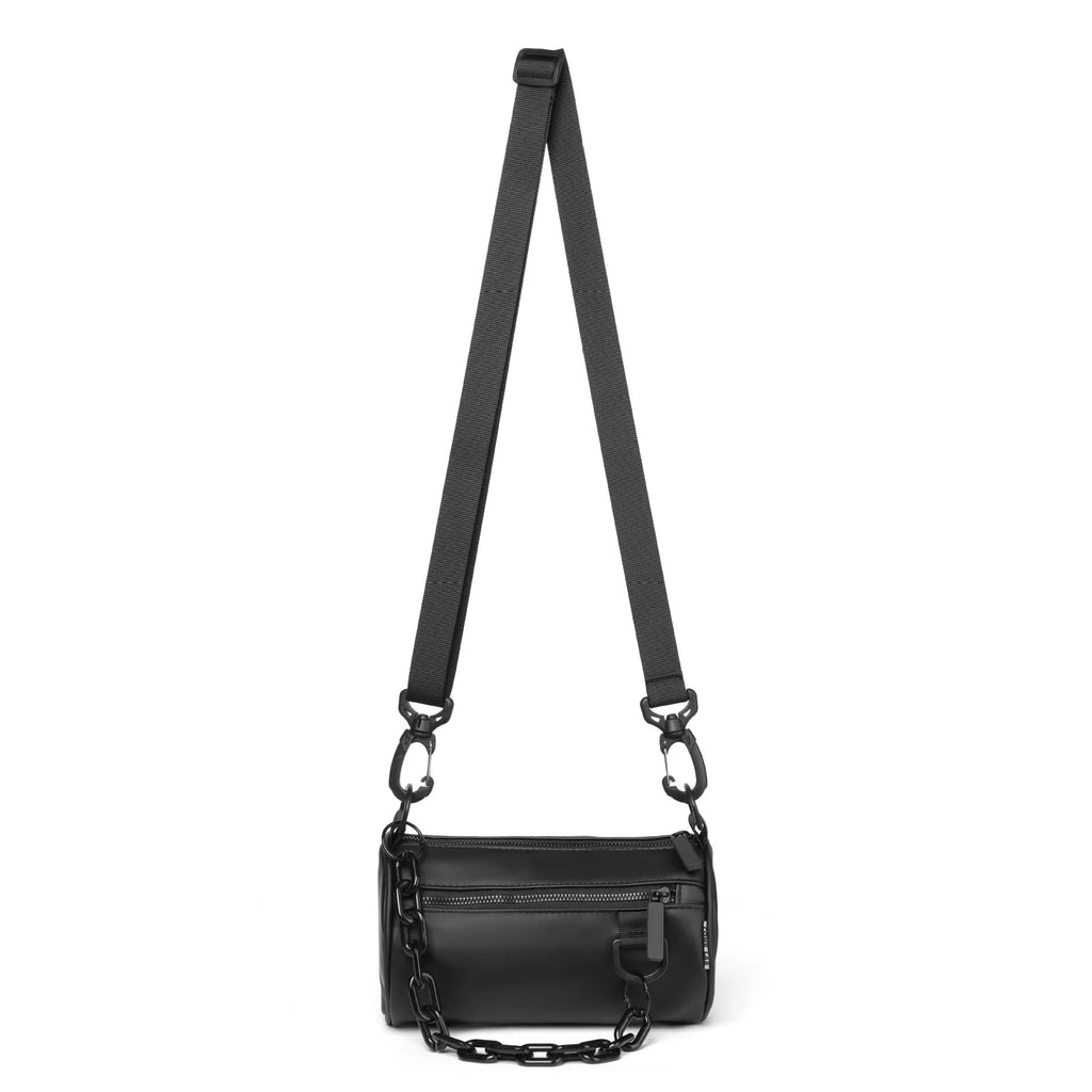 Waterproof Oxford cloth messenger crossbody bag with chain decoration in black, orange or grey colour