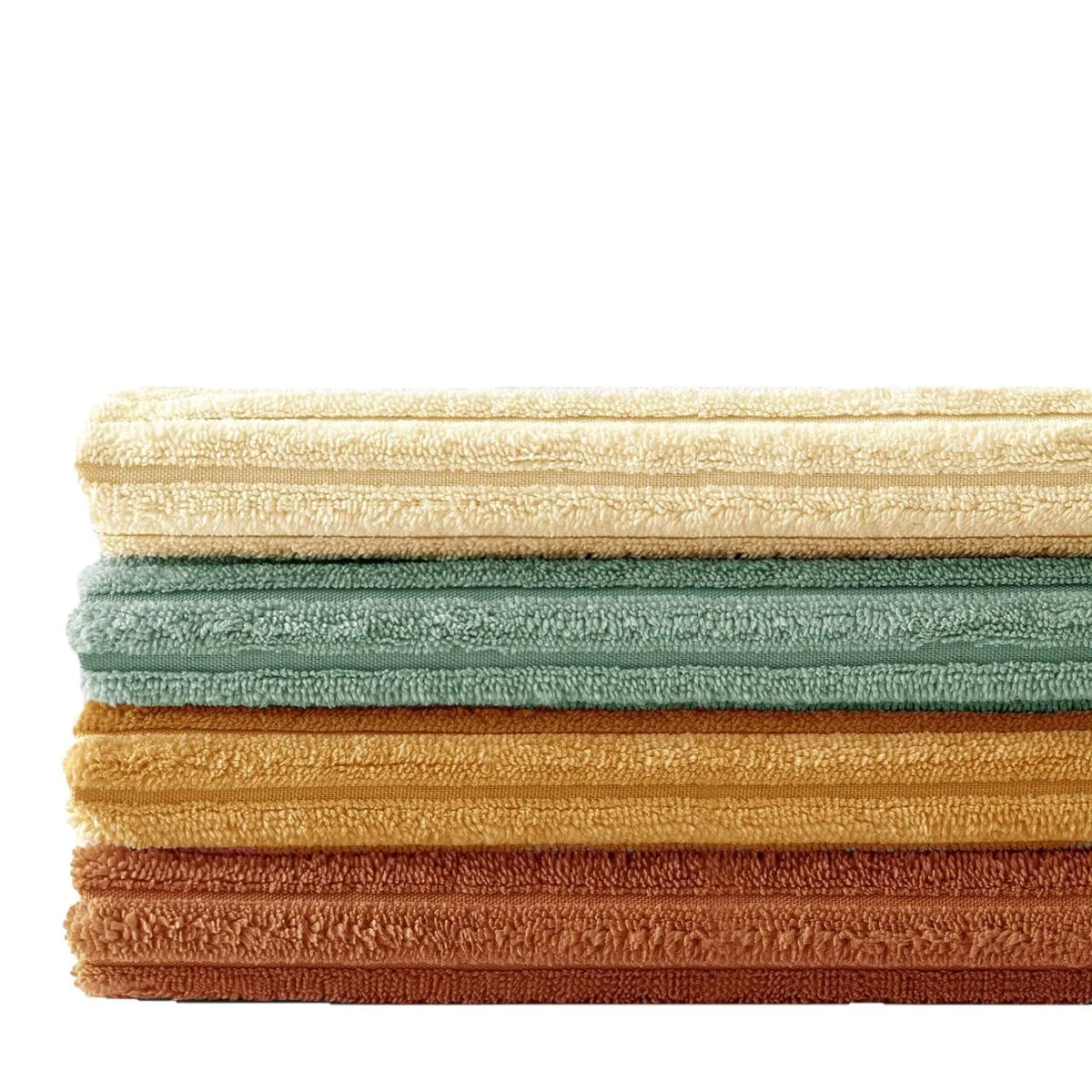 45x45cm corduroy cushion cover with striped gradient pattern in beige, green, orange, yellow, cyan, matcha, olive or dark green