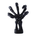 Black resin skeleton hand wall hook, single storage hook for coats, bags, keys and pendants, 20.2 cm long