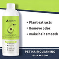 100ml bottle of pet shampoo and conditioner for dogs and cats with deodorising and shed control properties