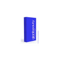 White portable hand-held UV nail lamp measuring 130x90x50mm, designed for curing gel polish on the go