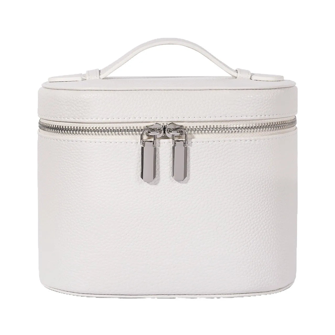 Removable elastic band cosmetic bag in black, portable travel stereo design with PU material