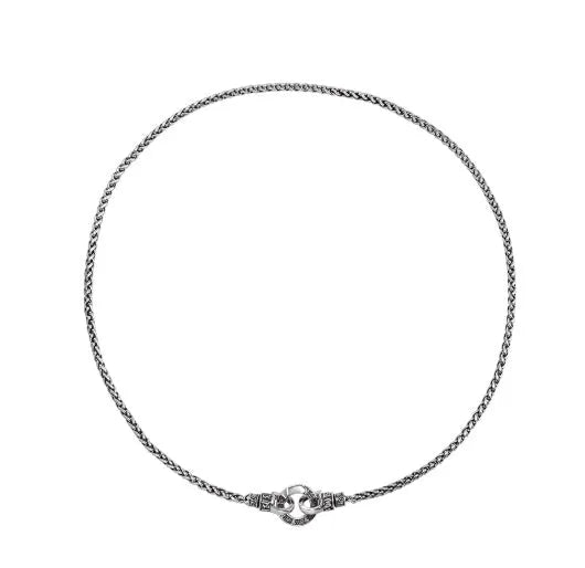 Sterling silver clavicle necklace for women with silver pendant and chain