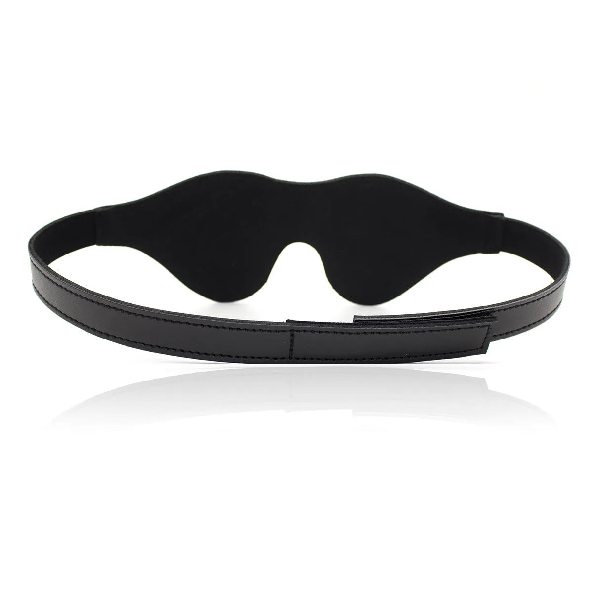 Three-dimensional leather eye mask with Velcro fastening in five colour options