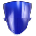 Transparent blue and brown motorcycle windscreen for Kawasaki ZX-6R and ZX-10R sportbikes.