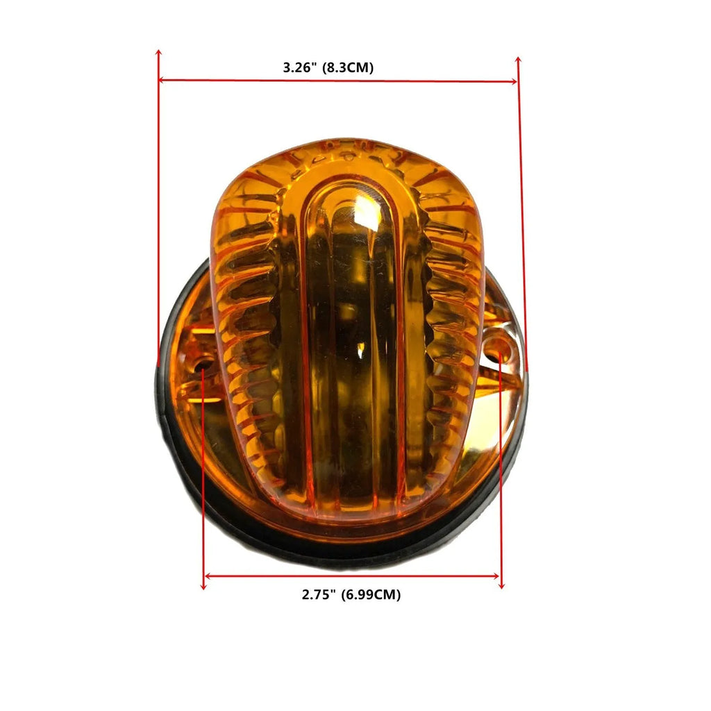 LED roof cab marker light for commercial vehicles with 83mm size and yellow transparent smoked black lampshade options