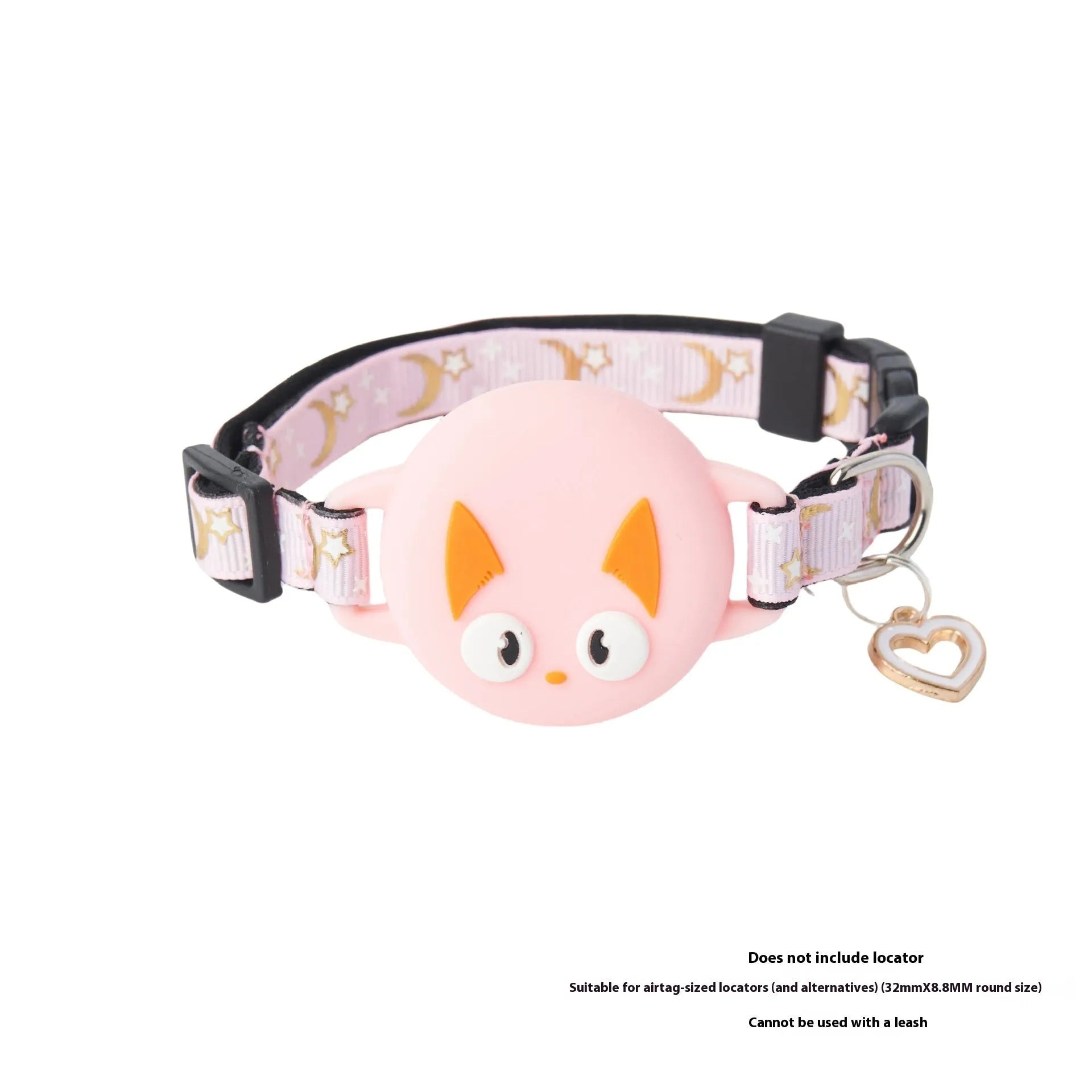 Apple AirTag protective case for cat collars in plastic with adjustable sizing