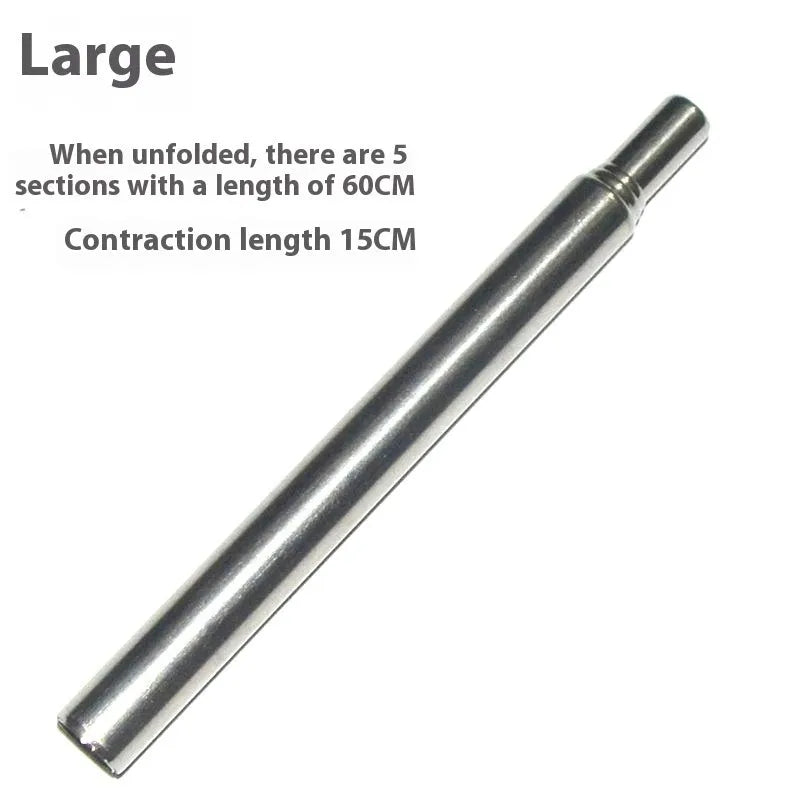 Stainless steel outdoor fire blowing stick for camping picnic cookware in large medium and small sizes