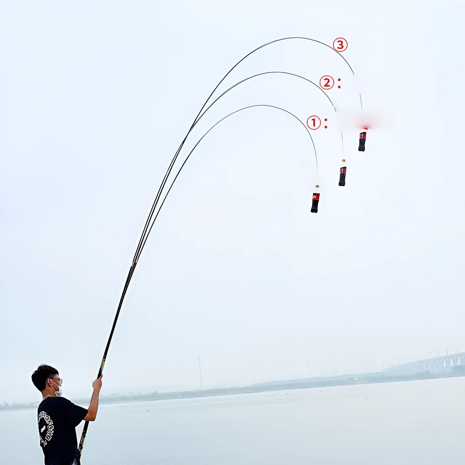 Carbon fishing rod super hard super light 28 tone with 3 sections and 111mm shrunken length
