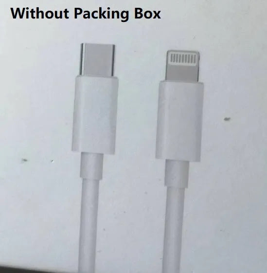 White 20W PD British standard mobile phone charger with Type-C fast charging cable